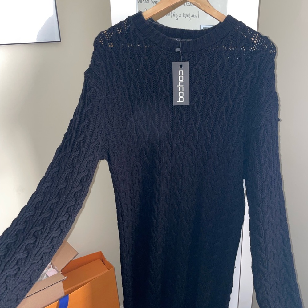 Black sweater dress